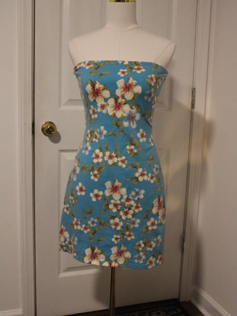 Flower Drift Strapless Mini Dress - Picture 2 of 5